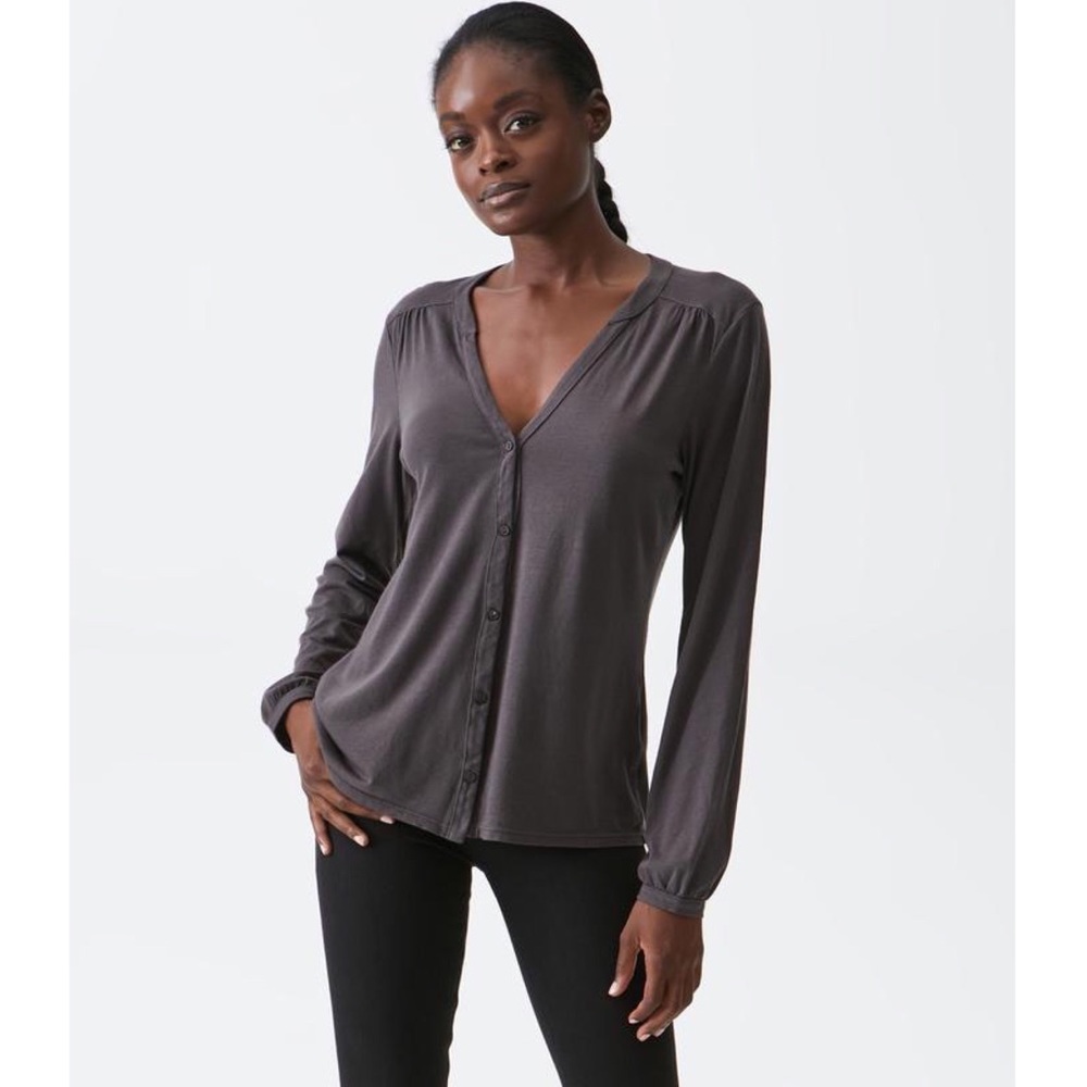 MICHAEL STARS 'Mason' Button Up Top in Oxide
